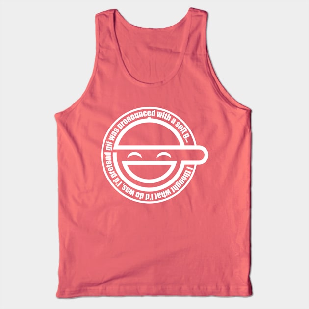 Laughing Man Gif (white) Tank Top by YMMVSPSFD